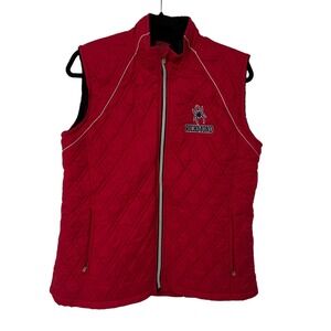 Richmond Spiders Vest Womens Large Red NCAA Basketball Quilted Lined